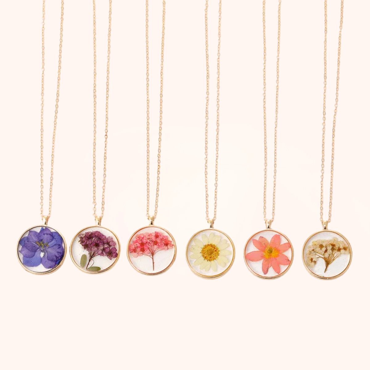 Pressed Wildflower Necklace — One of One, Just Like You