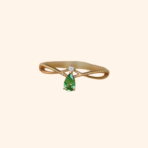 Evergreen Drop Ring