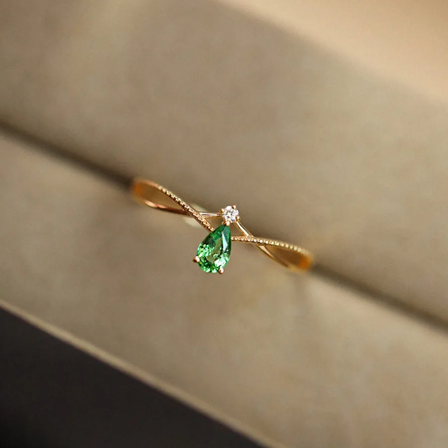 Evergreen Drop Ring