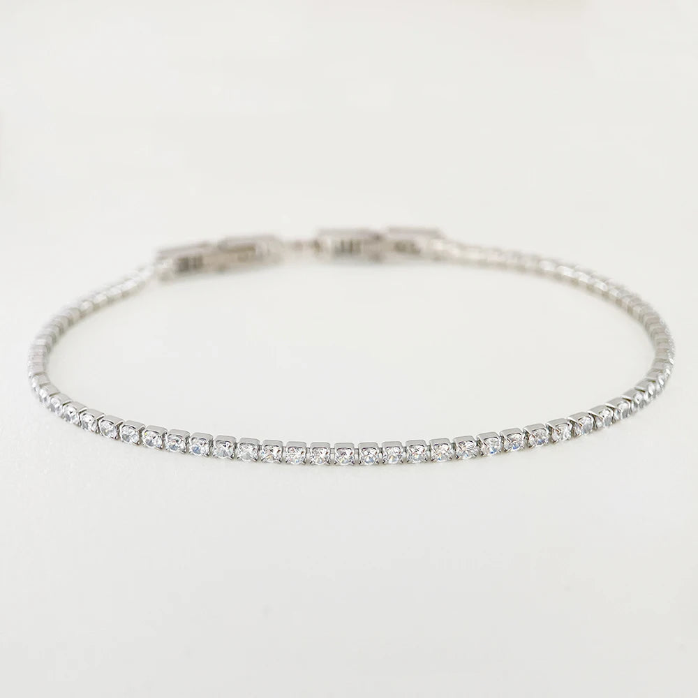 Crystal Cluster Tennis Bracelet