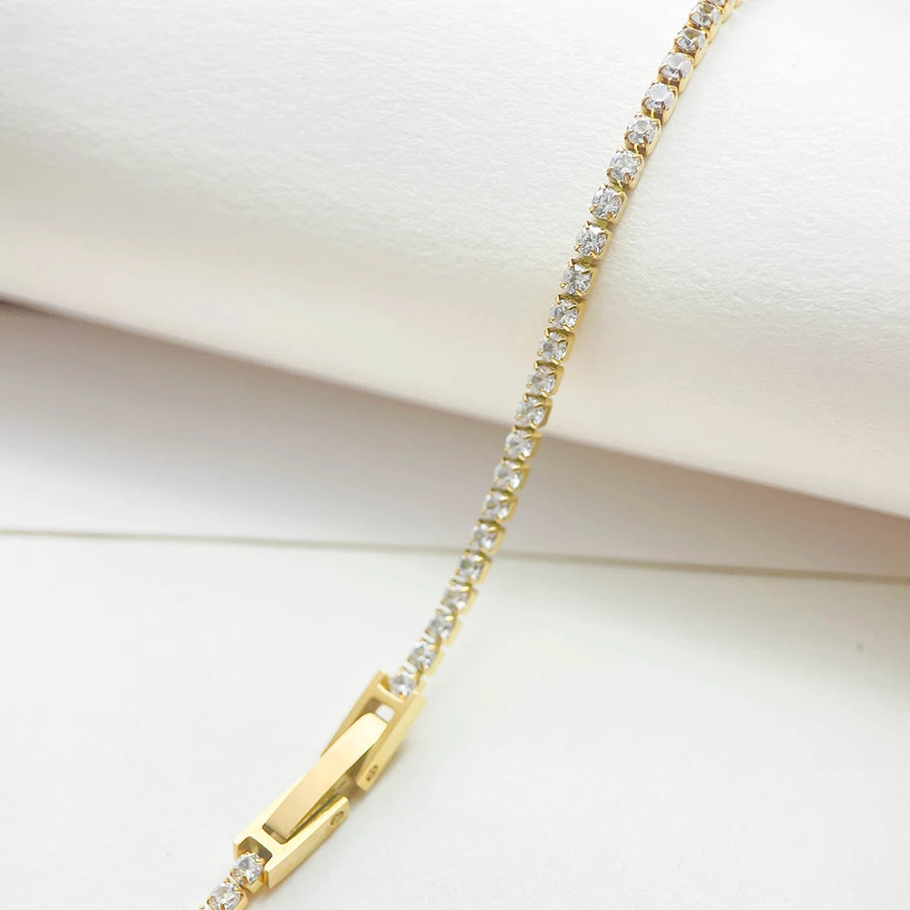 Crystal Cluster Tennis Bracelet