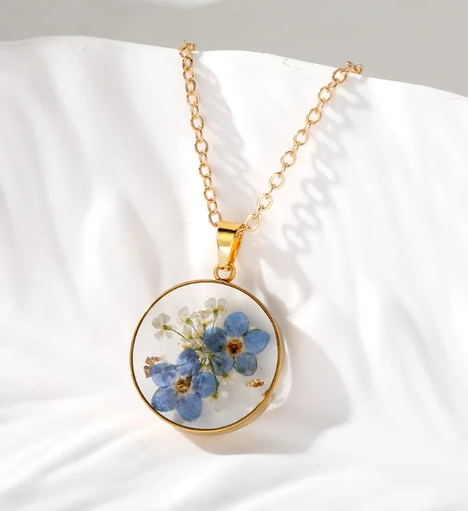 Pressed Wildflower Necklace — One of One, Just Like You