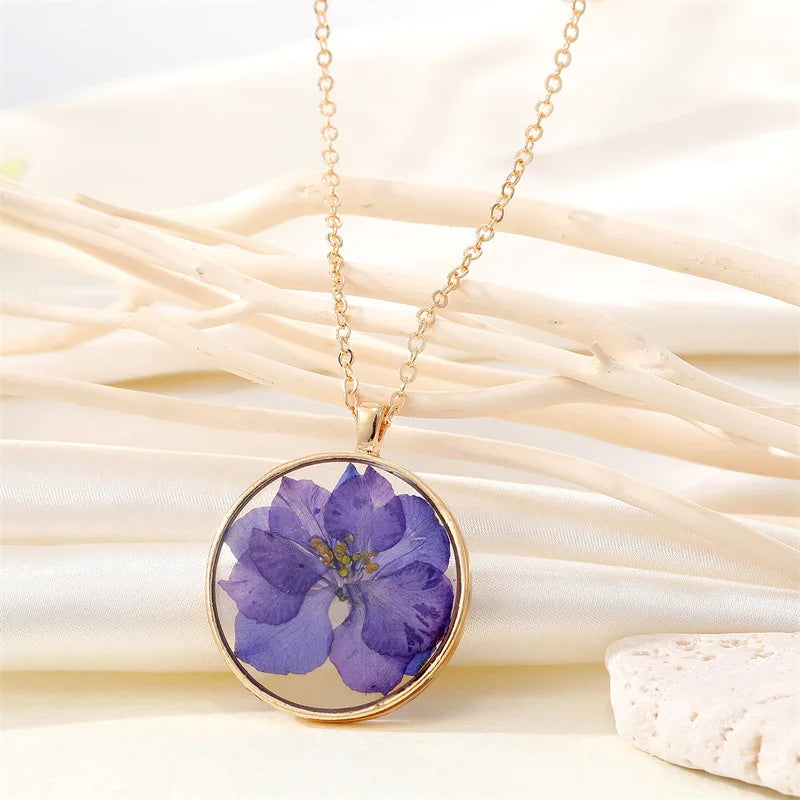 Pressed Wildflower Necklace — One of One, Just Like You