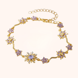 Sunflower Crystal Charm Bracelet