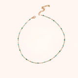 Opal Bead Pendant Necklace