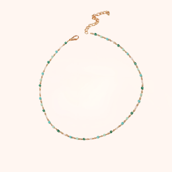 Opal Bead Pendant Necklace