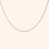 Pearl Diamond Cross Necklace