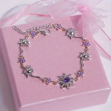 Sunflower Crystal Charm Bracelet