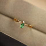 Evergreen Drop Ring