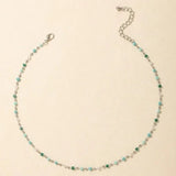 Opal Bead Pendant Necklace