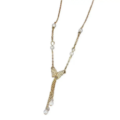 Butterfly Pearl Collar Necklace