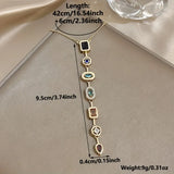 Crystal Drop Long Pendant Necklace
