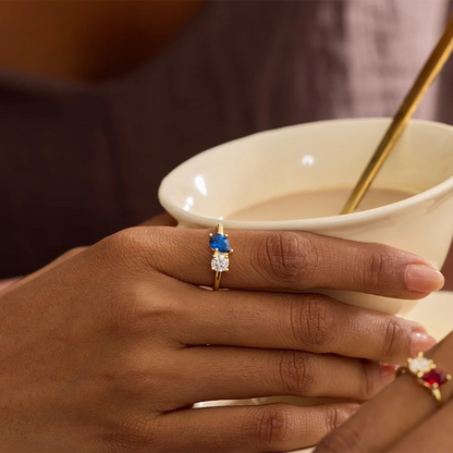 Birthstone Toi et Moi Ring