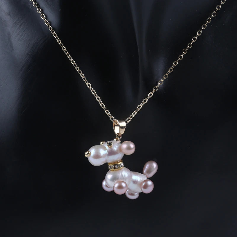 Pearl Dog Mom Necklace — For the One Who Loves Her Pup Most