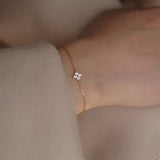 Lucky Clover Sterling Silver Bracelet