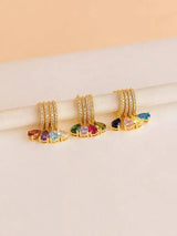 Ruby Vintage Hoops