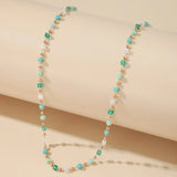 Opal Bead Pendant Necklace