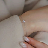 Lucky Clover Sterling Silver Bracelet