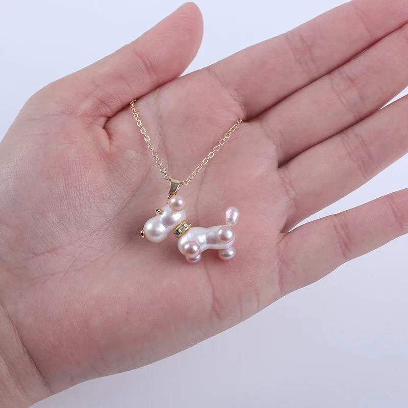 Pearl Dog Necklace