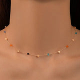 Opal Bead Pendant Necklace