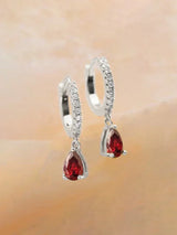 Ruby Vintage Hoops