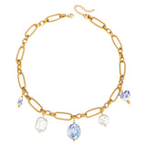 Heart Charm Layered Pearl Necklace