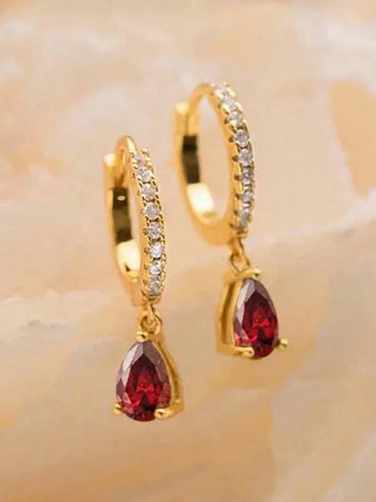 Ruby Vintage Hoops