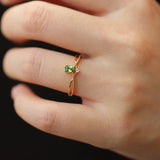 Evergreen Drop Ring