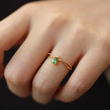 Evergreen Drop Ring