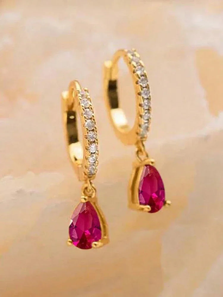 Ruby Vintage Hoops
