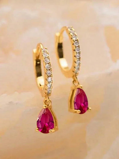 Ruby Vintage Hoops