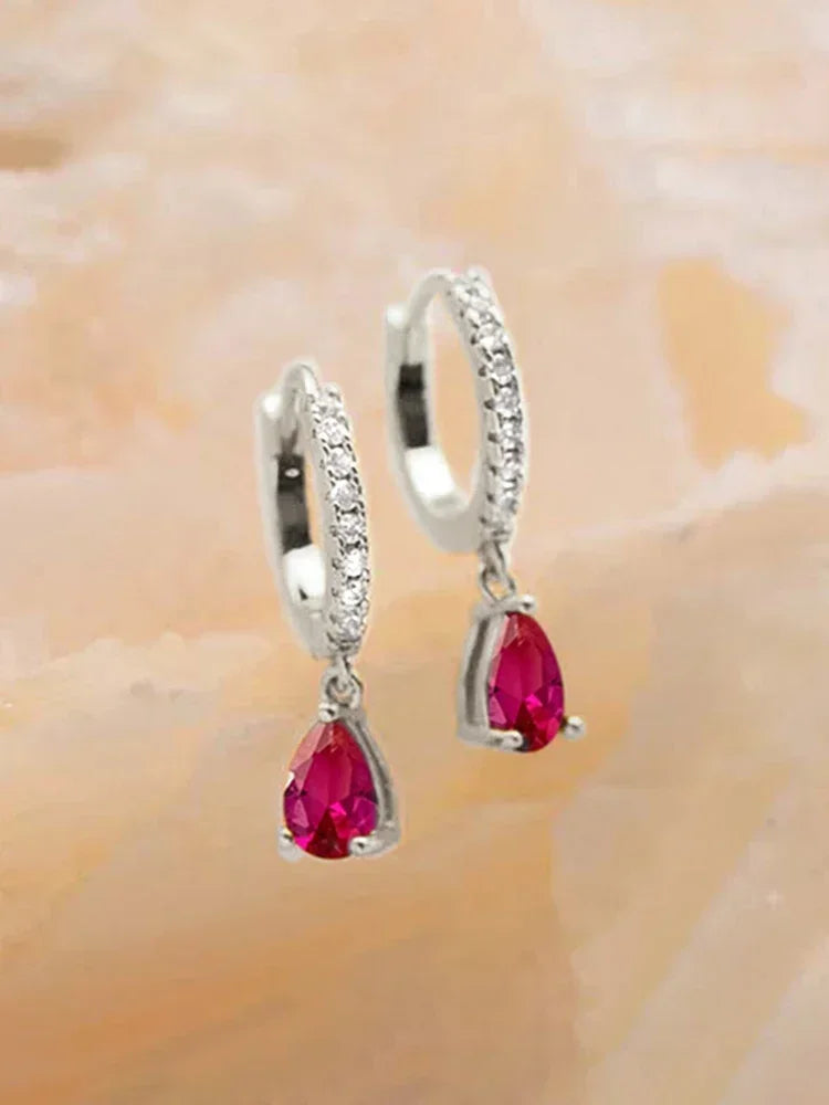 Ruby Vintage Hoops